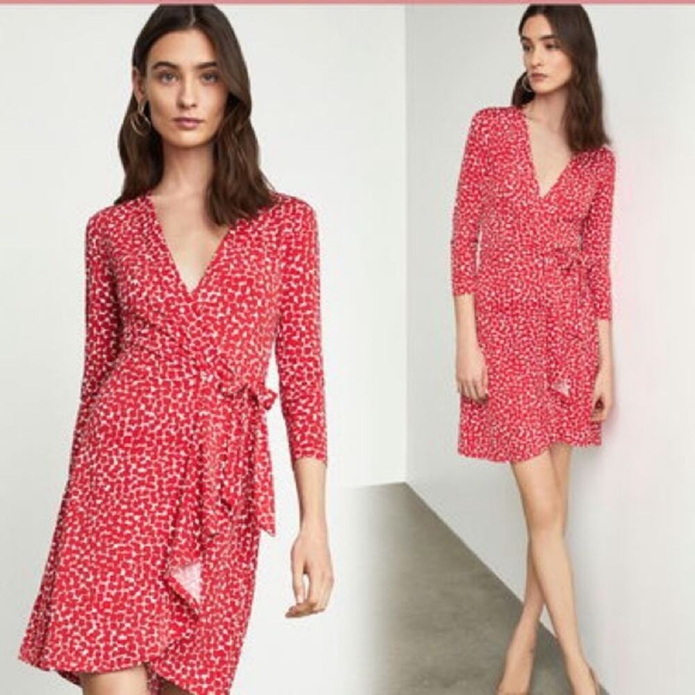 BCBGMaxAzria Red Wrap Mini Dress